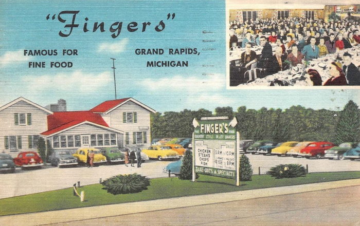 Fingers Restaurant - Vintage Postcard (newer photo)